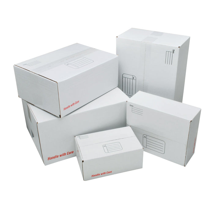 Scotch Mailing Box 8007-ESF, 17.25 in x 11.25 in x 6 in, White