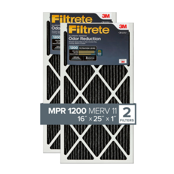 Filtrete Allergen Defense Odor Reduction Filter AOR01-2P-6E-NA, MPR1200