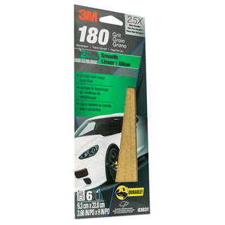 3M Sandpaper, 03031, 180 Grit, 3 2/3 in x 9 in