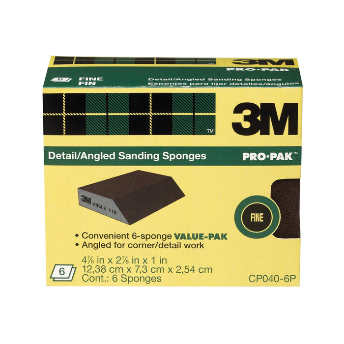 3M General Purpose Sanding Sponge CP040-6P, Single Angle