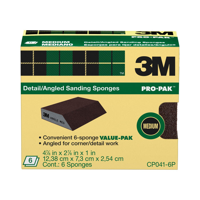 3M General Purpose Sanding Sponge CP041-6P, Single Angle
