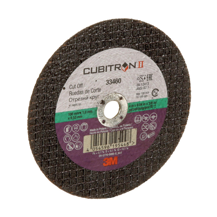 3M Cubitron II Cut-Off Wheel, 33460, 100 mm x 1 mm x 9.53 mm