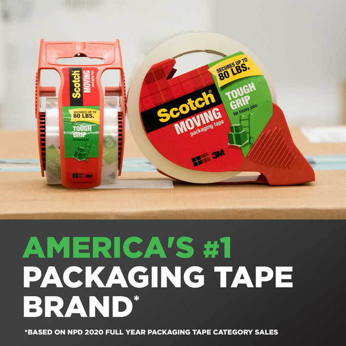 Scotch® Tough Grip Moving Packaging Tape 150, 1.88 in x 22.2 yd (48 mm x20,3 m)
