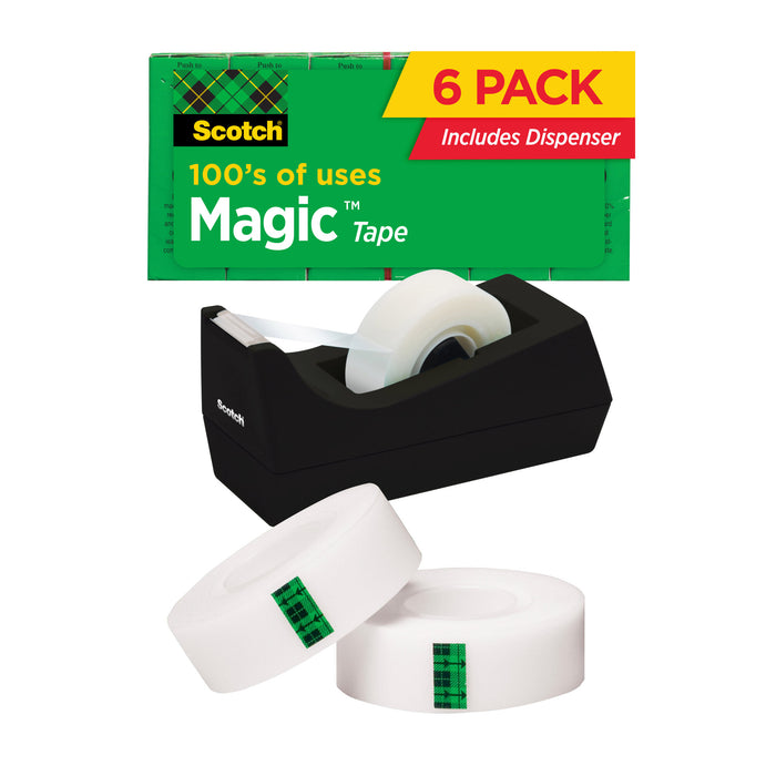 Scotch® Magic Tape with Dispenser 810K6C38, 3/4 in x 1000 in (19 mm x25