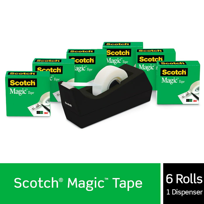 Scotch® Magic Tape with Dispenser 810K6C38, 3/4 in x 1000 in (19 mm x25