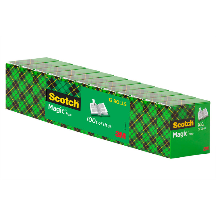 Scotch® Magic Transparent Tape 810K12, 3/4 in x 1000 in 12 pack