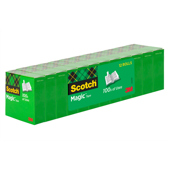 Scotch® Magic Transparent Tape 810K12, 3/4 in x 1000 in 12 pack