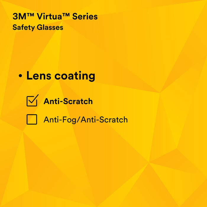 3M Virtua Protective Eyewear 11326-00000-20 Clear Temples Clear HardCoat Lens