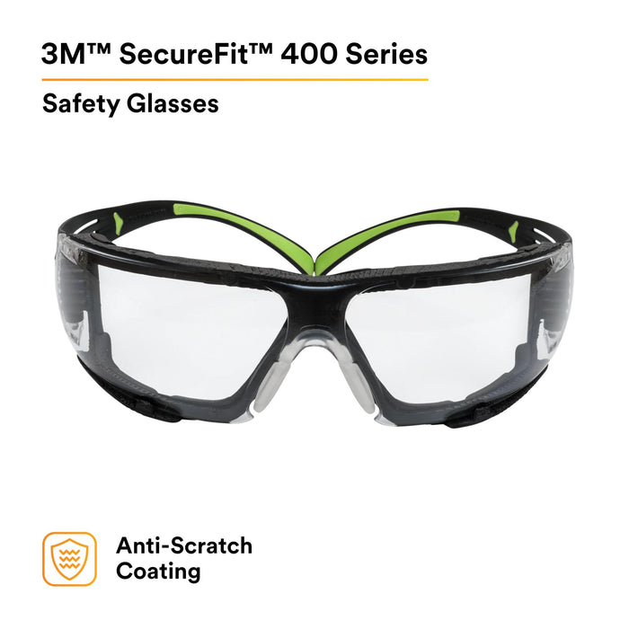 3M SecureFit Protective Eyewear SF410AS-FM, Indoor/Outdoor Mirror
Lens, Foam