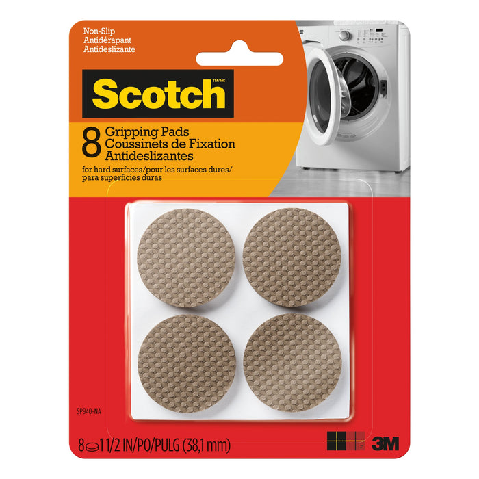 Scotch Gripping Pads, SP940-NA, Brown, 1 1/2 inch