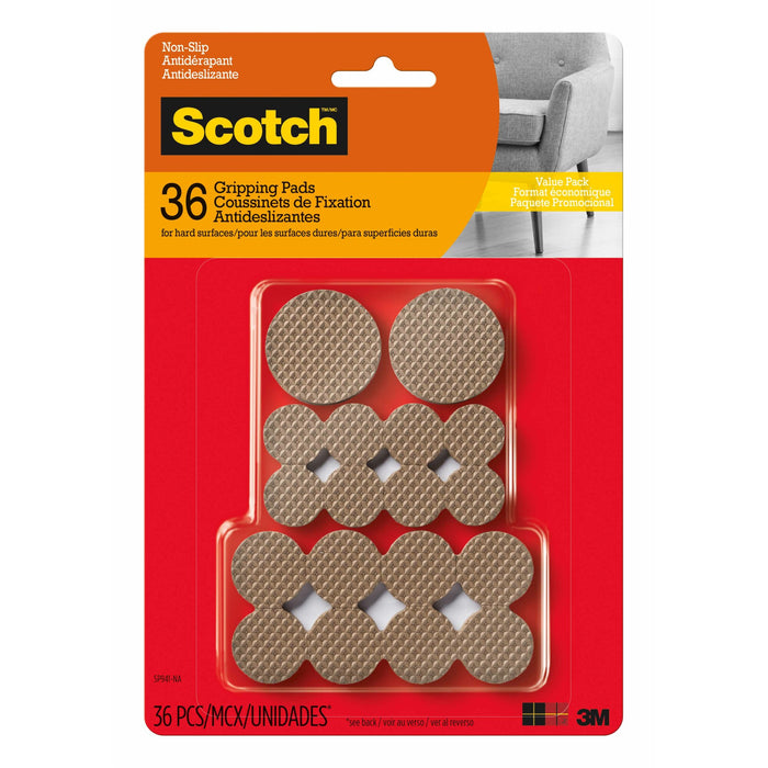 Scotch Gripping Pads Value Pack, SP941-NA, 36 Pack