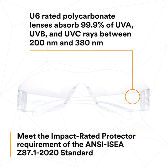 3M Virtua Protective Eyewear 11228-00000-100 Clear Uncoated Lens