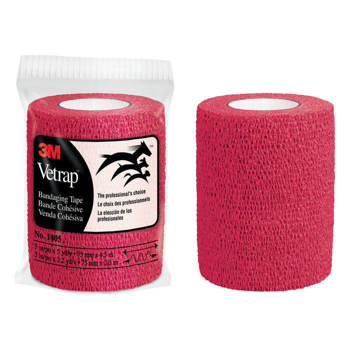 3M Vetrap Bandaging Tape Bulk Pack, 1405R Bulk Red
