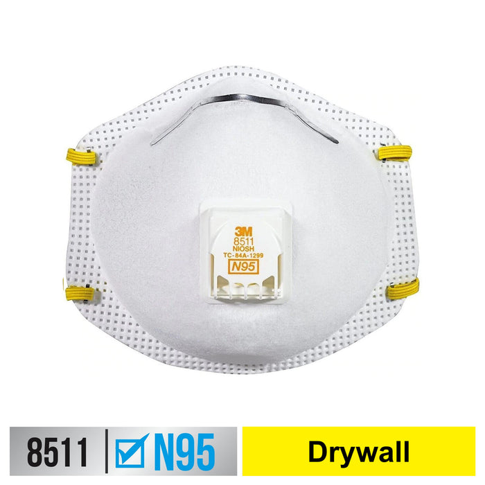 3M Drywall Sanding Valved Respirator 8511D2-DC-PS, 2 ea/pk