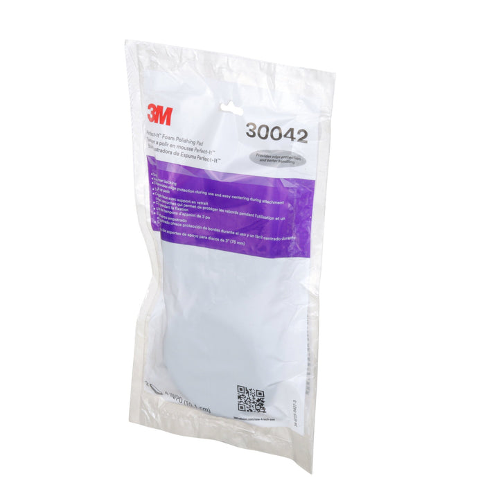 3M Perfect-It Foam Polishing Pad, 30042, 4 in, Single Sided, 2 padsper bag