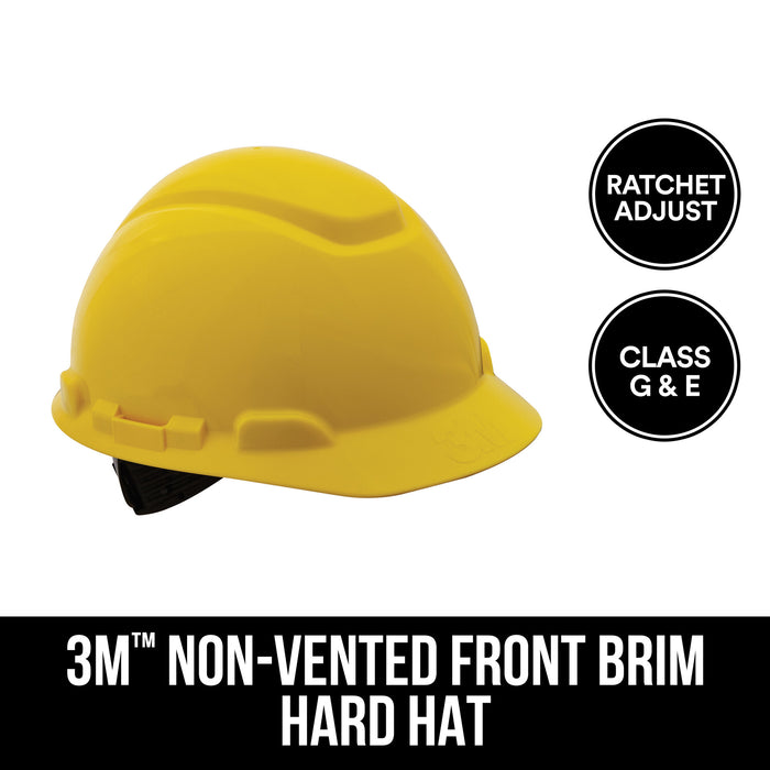 3M Non-Vented Hard Hat with Ratchet Adjustment, CHH-R-Y6-PS
