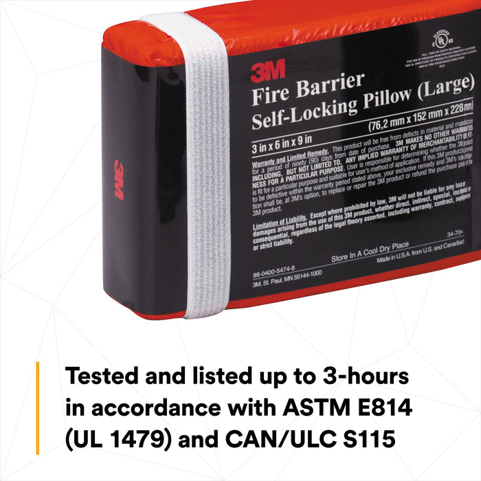 3M Fire Barrier Pillows FB369, Large, 3 in x 6 in x 9 Inch