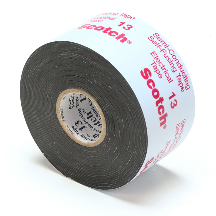 Scotch® Electrical Semi-Conducting Tape 13, 1-1/2 in x 15 ft, Printed,Black