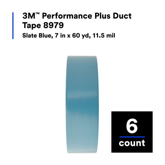 3M Performance Plus Duct Tape 8979, Slate Blue, 7 in x 60 yd, 12.1 mil