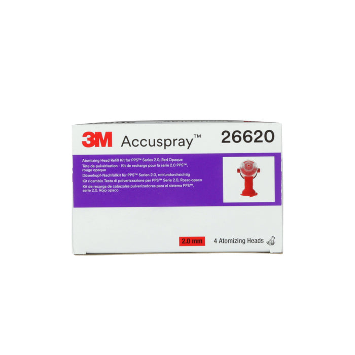 3M Accuspray Atomizing Head Refill Pack for 3M PPS Series 2.0,26620, Red, 2.0 mm