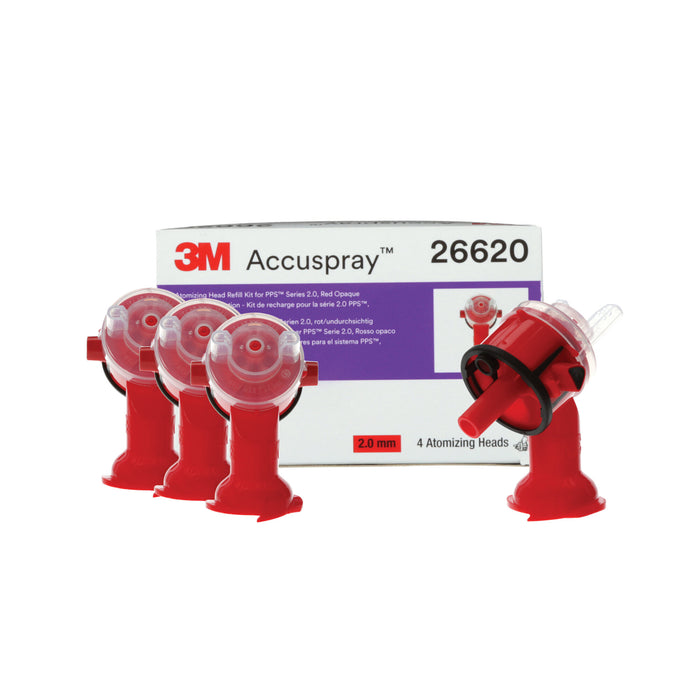 3M Accuspray Atomizing Head Refill Pack for 3M PPS Series 2.0,26620, Red, 2.0 mm
