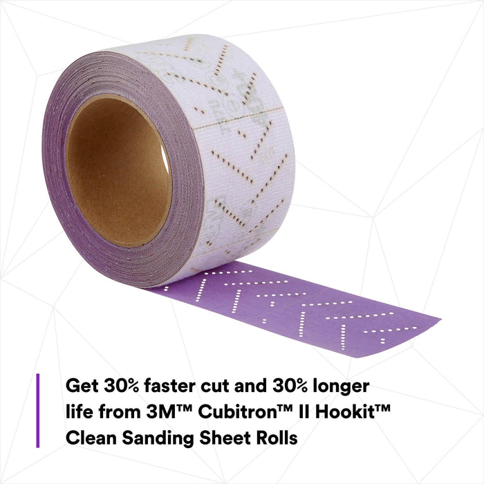 3M Cubitron II Hookit Clean Sanding Sheet Roll, 34450, 400+ grade, 70
mm x 12 m
