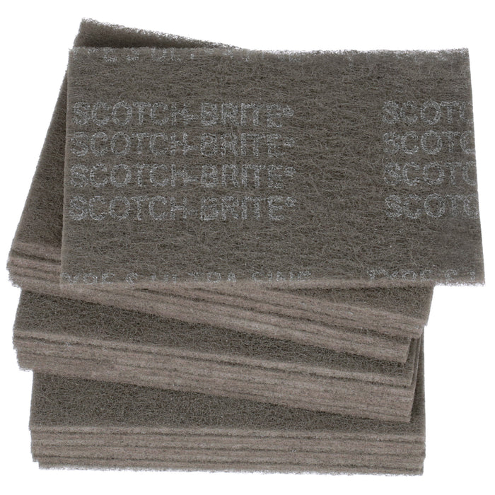 Scotch-Brite Hand Pad 7448B, HP-HP, SiC Ultra Fine, Gray, 6 in x 9 in
