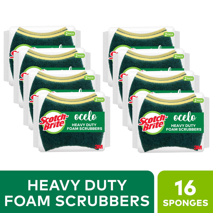 Scotch-Brite® ocelo Heavy Duty Foam Scrubber, HD2-UR-M