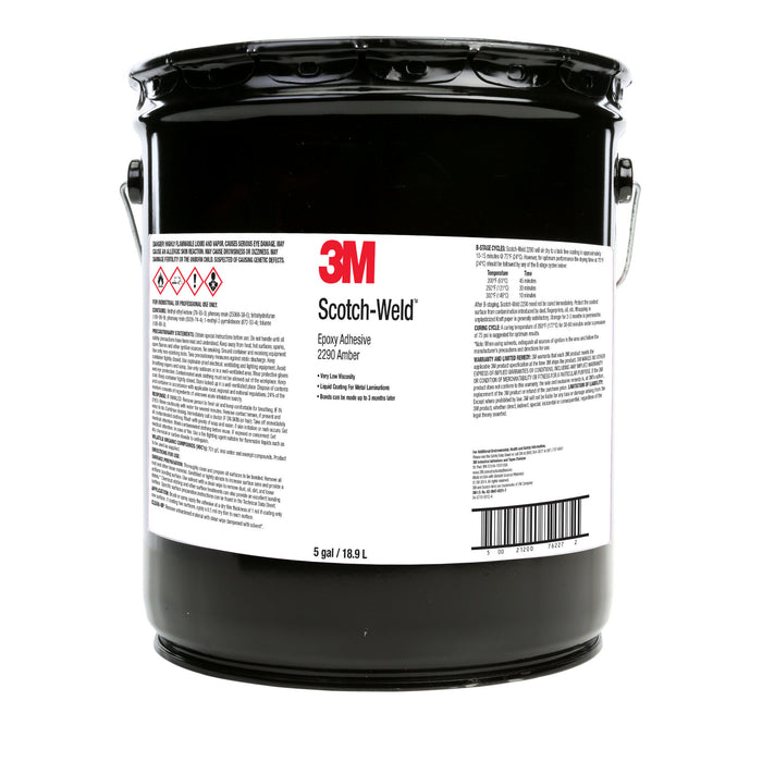 3M Scotch-Weld Epoxy Adhesive/Coating 2290, Amber, 5 Gallon (Pail),Drum
