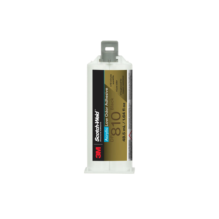 3M Scotch-Weld Low Odor Acrylic Adhesive DP810, Black, 48.5 mLDuo-Pak