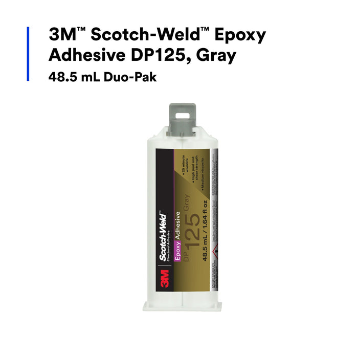 3M Scotch-Weld Epoxy Adhesive DP125, Gray, 48.5 mL Duo-Pak