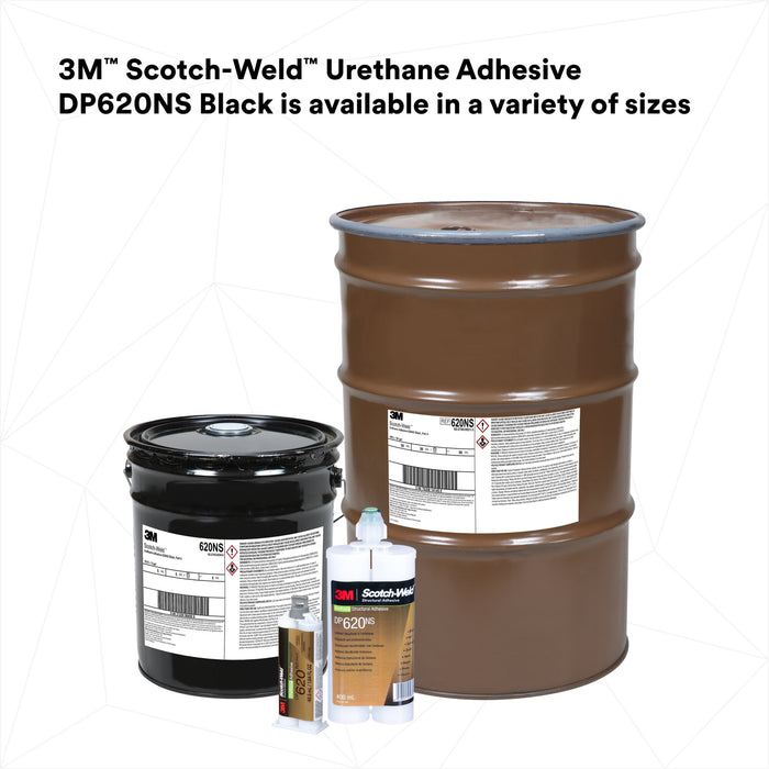 3M Scotch-Weld Urethane Adhesive DP620NS, Black, 48.5 mL Duo-Pak