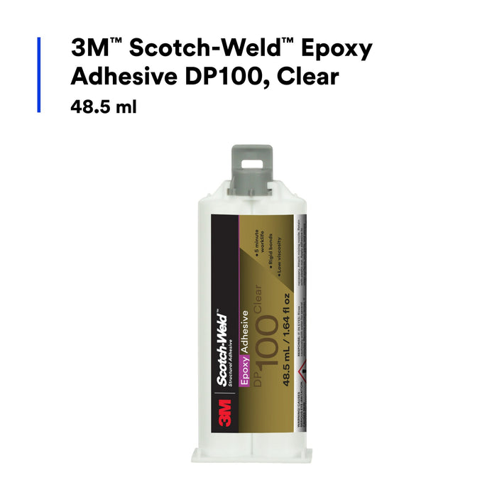 3M Scotch-Weld Epoxy Adhesive DP100, Clear, 48.5 mL Duo-Pak