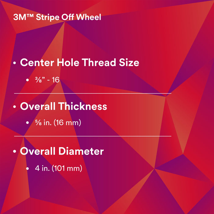 3M Stripe Off Wheel, 07499, 4 in x 5/8 in