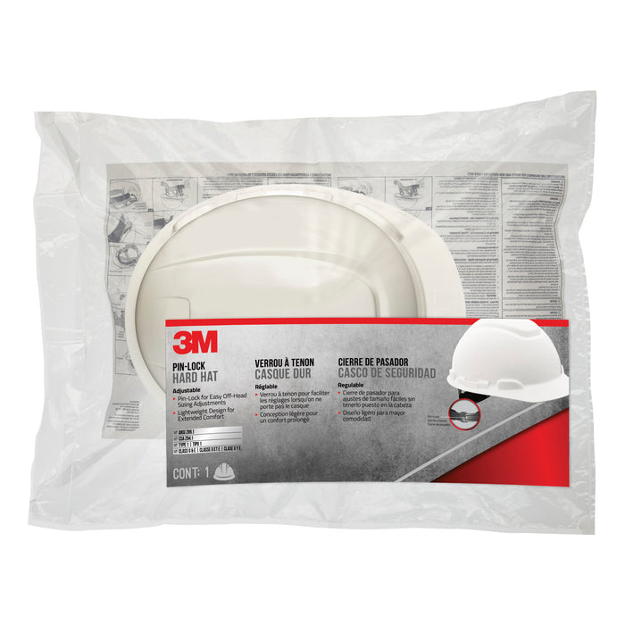 3M Non-Vented Hard Hat with Pinlock Adjustment, CHHWH1-12-DC