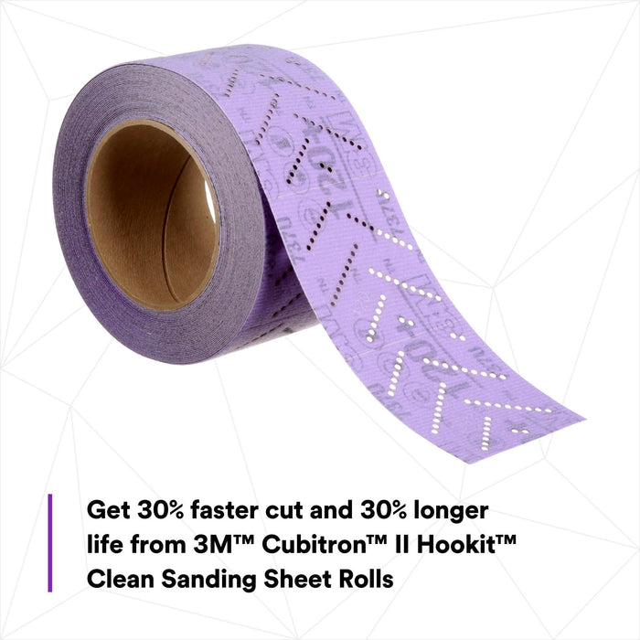 3M Cubitron II Hookit Clean Sanding Sheet Roll 737U, 34444, 120+
grade