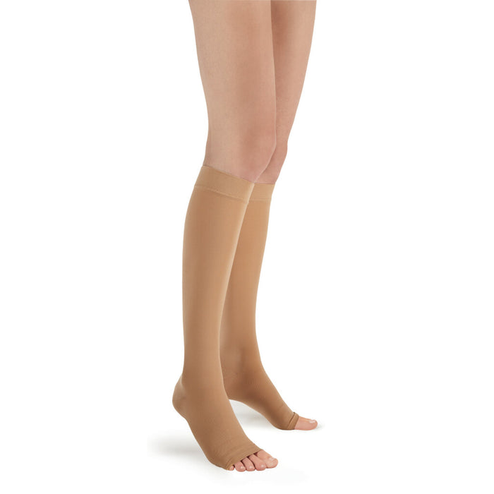 FUTURO Open Toe Knee Length Stockings, 71050EN, Large, Beige