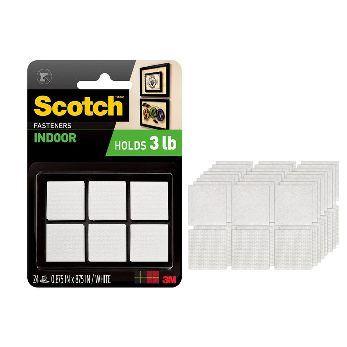 Scotch Indoor Fasteners RF7020X, 7/8 in x 7/8 in (22 mm x 22 mm)