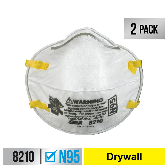 3M Performance Drywall Sanding Respirator N95 Particulate, 8210D2-DC