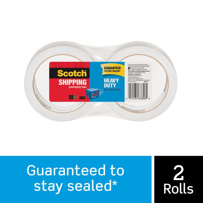 Scotch® Heavy Duty Shipping Packaging Tape, 3850-2, 1.88 in x 54.6 yd