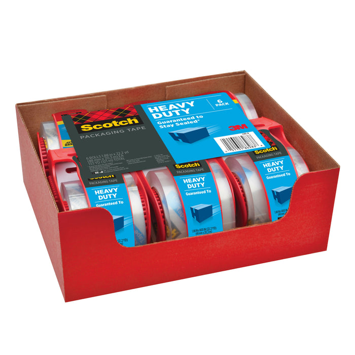 Scotch® Heavy Duty Shipping, Packaging Tape 142-6, 1.88 in x 800 in