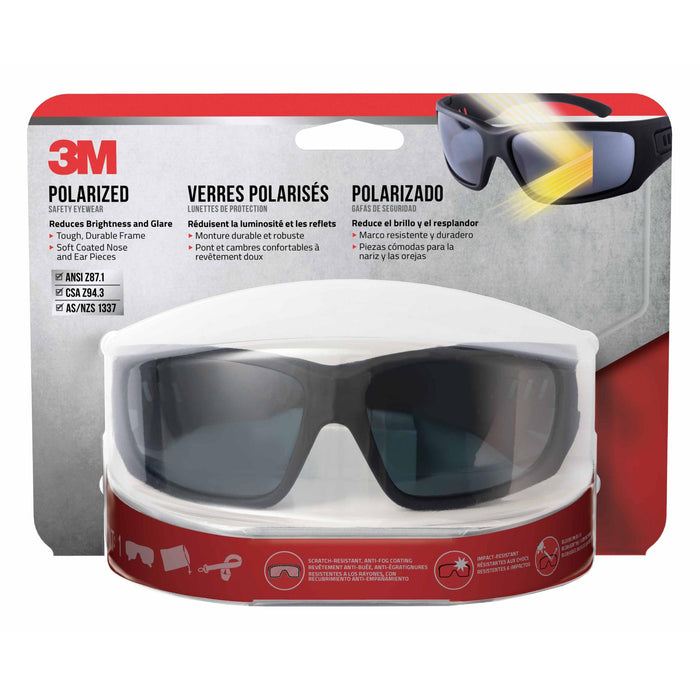 3M Safety Eyewear Polarized, 90214-HZ4-NA, Blk Frame