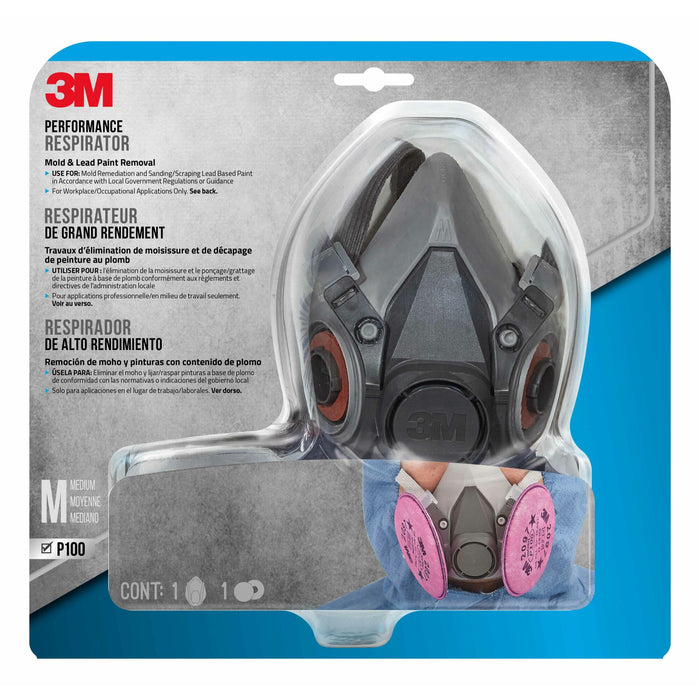 3M Performance Mold and Lead Paint Removal Respirator P100, 6297P1-DC
