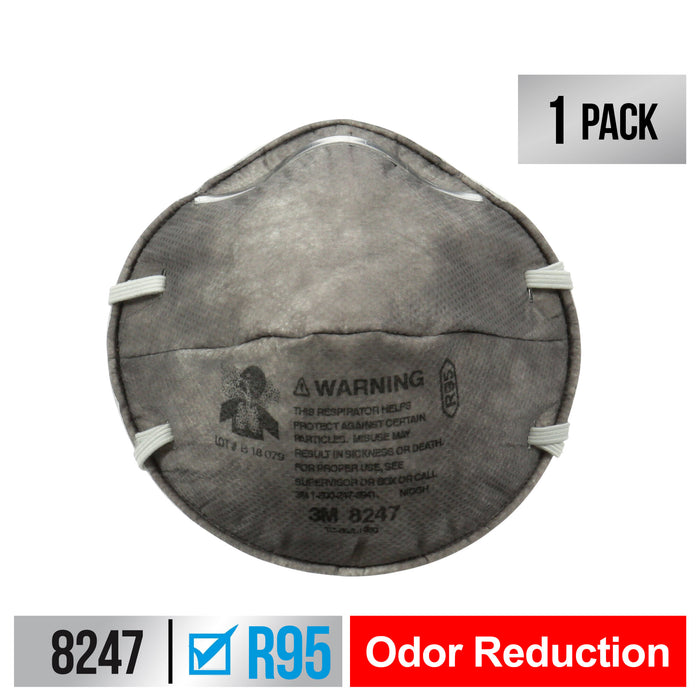 3M Workshop Odor Respirator, 8247H1-DC, 1 each/pack