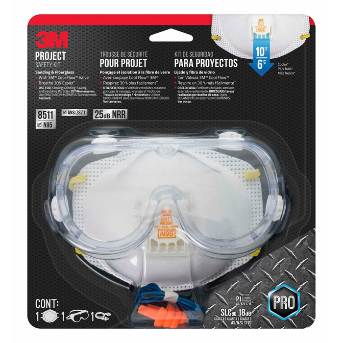 3M Project Safety Kit with Valved Respirator, Project H1DC-PS