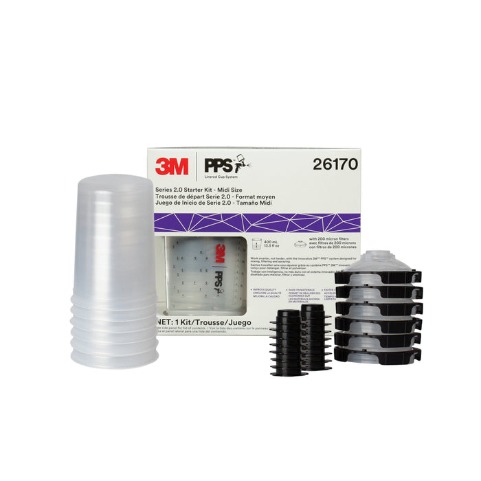 3M PPS Series 2.0 6-Pack Starter Kit 26170, Midi (13.5 fl oz, 400 mL)