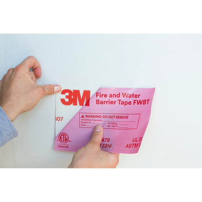 3M Fire and Water Barrier Tape FWBT3, Translucent, 3 in x 75 ft