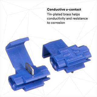 3M Scotchlok Electrical IDC 560B-POUCH, Blue, 18–16 AWG(solid/stranded)