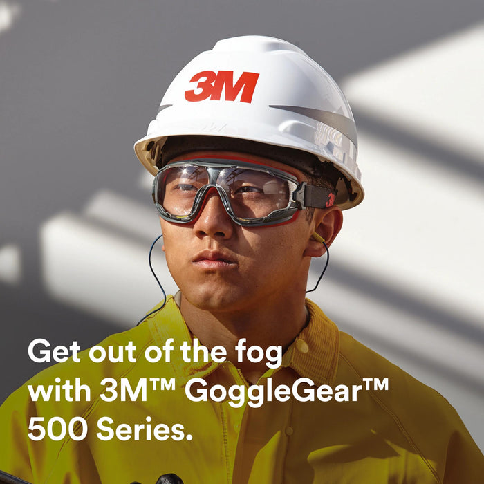 3M GoggleGear 500 Series GG502SGAF, Gray Scotchgard Anti-fog lens