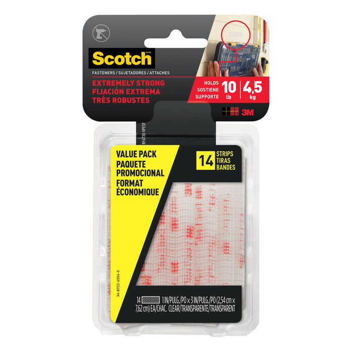 Scotch Extreme Fastener Mounting Strips Value Pack RF6730-VPESF, 1 in x3 in